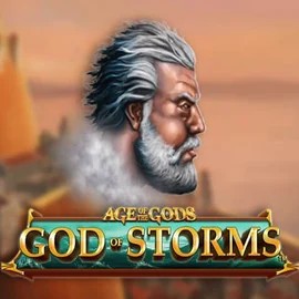 Age Of The Gods: God of Storms slot logo by Playtech at Pinata Casino